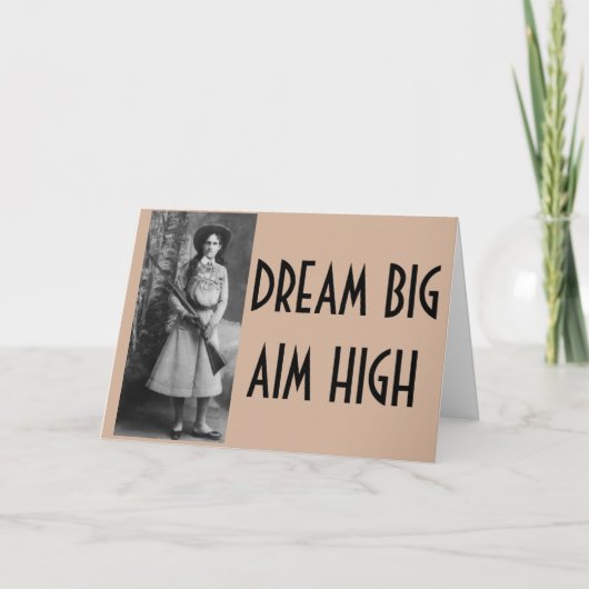 Annie Oakley女性のカーボーイ·カーおもしろいドのカスタマイズ カード (正面)