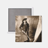Annie Oakley恋しく思とGun、ヴィンテージ写真ポートレート マグネット (正面/裏面)