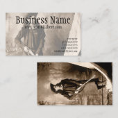 Annie Oakley恋しく思とGun、ヴィンテージ写真ポートレート 名刺 (正面/裏面)