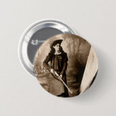 Annie Oakley恋しく思とGun、ヴィンテージ写真ポートレート 缶バッジ (正面&裏面)