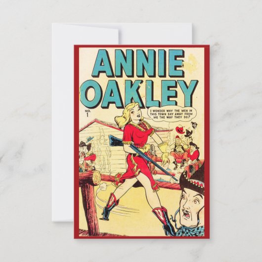 「Annie Oakley」ノートカード サンキューカード (正面)