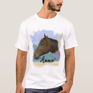  “Annie” – Portrait of a Horse - Personalize Your Tシャツ