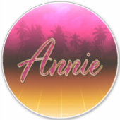 Annie Vorname Name golden pink Aufkleber Sticker シール (正面)