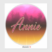 Annie Vorname Name golden pink Aufkleber Sticker シール (シート)