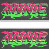 Annie Vorname Name Graffiti Aufkleber Sticker シール (正面)