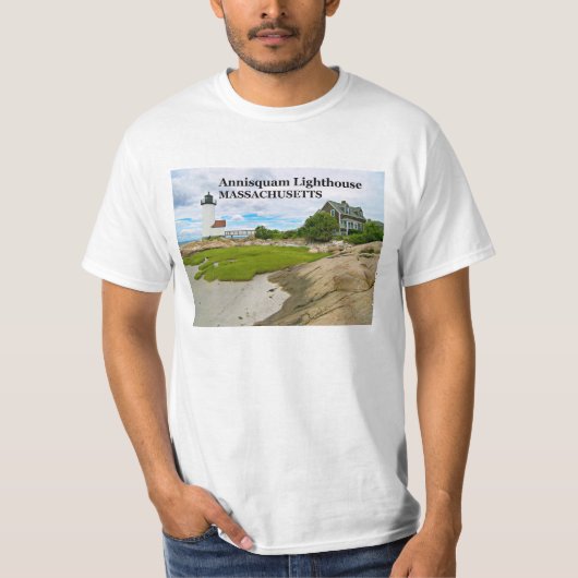 Annisquamの灯台、マサチューセッツTシャツ Tシャツ (正面)