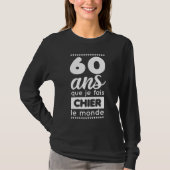 Anniversaire 60 ans femme humour original tシャツ (正面)