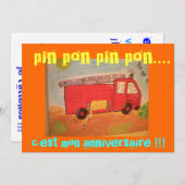 anniversaire  pompiers 招待状 (正面/裏面)