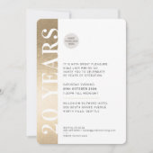 ANNIVERSARYイベントモダンロミニマルゴ金ゴールドブラック 招待状 (正面)