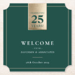 ANNIVERSARYビジネス企業のホワイトグリーン金ゴールド ペーパーコースター<br><div class="desc">by kat massaard / WWW.SIMPLYSWEETPAPERIE.COMデザインを愛するが、いくつかの変更を見てみたい – 別の配色、製品、写真を追加または違う大事な行事に適応 – 単に私を心配しな連絡い、kat@simplysweetPAPERIE.com私は幸せ救済に!</div>