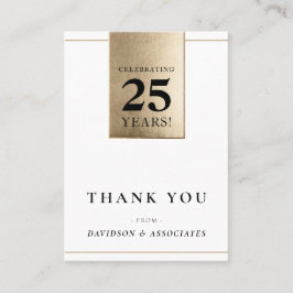 ANNIVERSARYビジネス企業のホワイトブラック金ゴールド 名刺