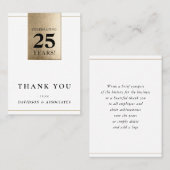 ANNIVERSARYビジネス企業のホワイトブラック金ゴールド 名刺 (正面/裏面)