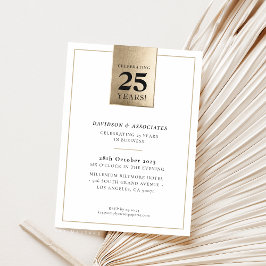 ANNIVERSARYビジ企業のネススタイリッシュ金ゴールドブラック 招待状