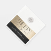 ANNIVERSARY企業のビジエレガントネスブラック金ゴールド スタンダードランチョンナプキン (角)