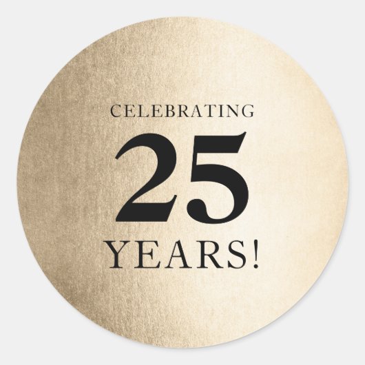 ANNIVERSARY企業のビジスタイリッシュネスブラック金ゴールド ラウンドシール (正面)