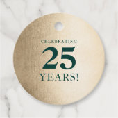 ANNIVERSARY企業のビジネススタイリッシュのグリーン金ゴールド フェイバータグ (正面)