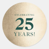 ANNIVERSARY企業のビジネススタイリッシュのグリーン金ゴールド ラウンドシール (正面)