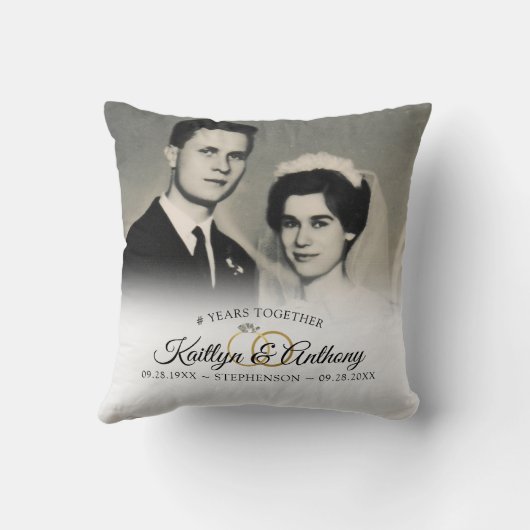 Anniversary エレガント 2 Photo Writhl Script クッション (裏面)