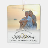 Anniversary エレガント 2 Photo Writhl Script セラミックオーナメント (左)