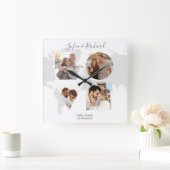 Anniversary 結婚's Gift Christmas Love Photo スクエア壁時計 (ホーム)