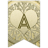 ☆ANNIVERSARY☆金ゴールドハートグリッター バンティングフラッグ (第2の旗)