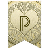 ☆ANNIVERSARY☆金ゴールドハートグリッター バンティングフラッグ (第3の旗)