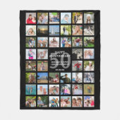 Anniversary 44 Photo Collage Any パーソナライズされた Year フリースブランケット (正面)