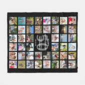 Anniversary 44 Photo Collage Any パーソナライズされた Year フリースブランケット (正面(横))