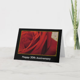 Anniversary, add text, red rose カード