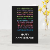 Anniversary Anagramsカード カード (黄色い花)