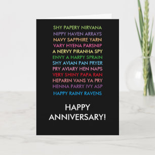 Anniversary Anagramsカード カード