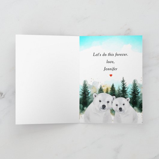 Anniversary Bears With Cool Shades Card カード (内部)