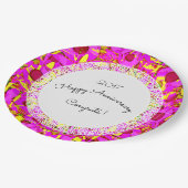 Anniversary_Birthday_Mod+Floral_Lace-Template ペーパープレート (アングル)