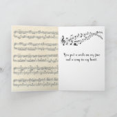 Anniversary Black Bow On Sheet Music  カード (内部)