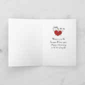 Anniversary Bluebirds for Spouse カード (内部)