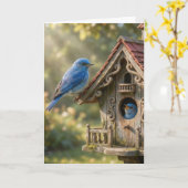 Anniversary Bluebirds for Spouse カード (黄色い花)