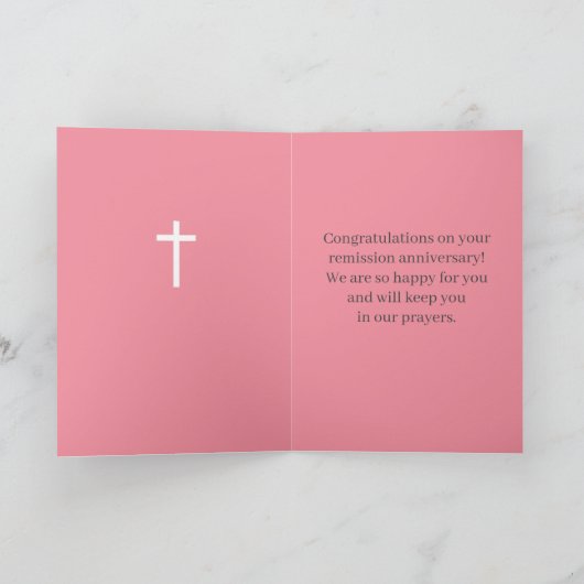 Anniversary Cancer Survivor Scripture Ephesians  カード (内部)