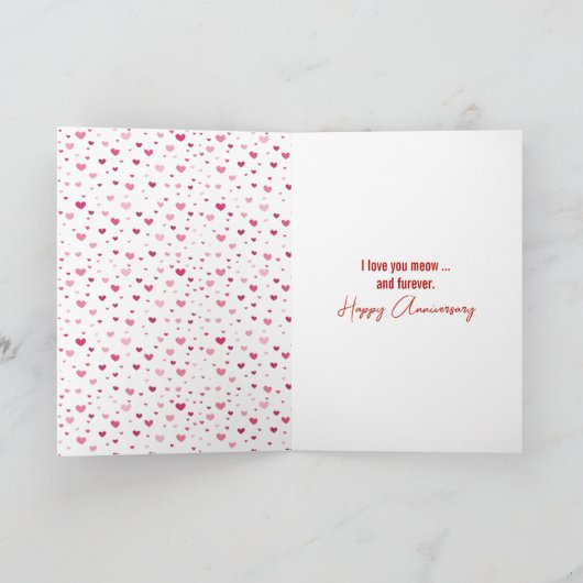 Anniversary Cats Slow Dancing カード (内部)