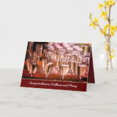 Anniversary congratulations wine glass/name/photo カード (黄色い花)