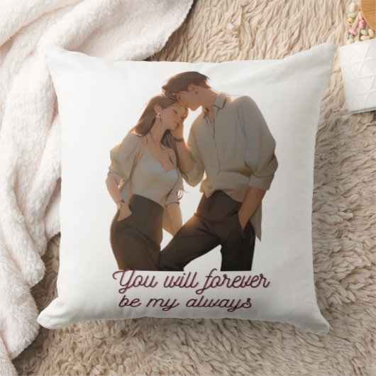 Anniversary Couple Pillow – You Will Forever Be My クッション (ブランケット)