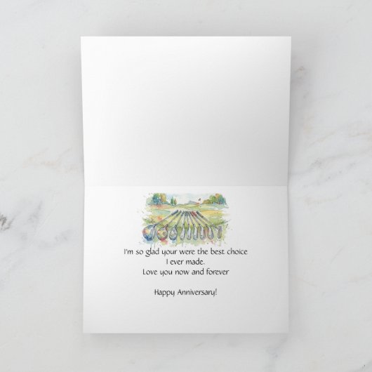 Anniversary  Humor Golf Golfing Quote Life Choices カード (内部)