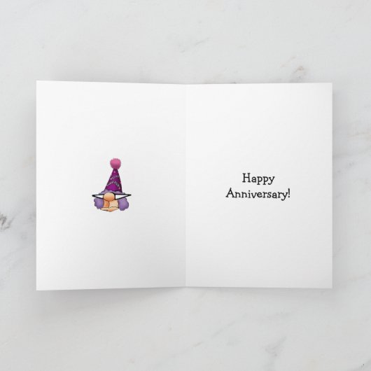 Anniversary Humor Greeting Card For Him カード (内部)