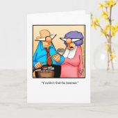 Anniversary Humor Greeting Card For Him カード (黄色い花)