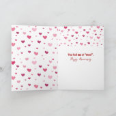 Anniversary Lipstick Kisses On a Golden Retriever カード (内部)