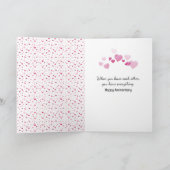 Anniversary Mice Under a Cloud of Hearts カード (内部)