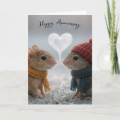 Anniversary Mice With a Frosty Heart カード (正面)