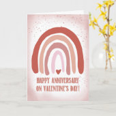 Anniversary on Valentines Day Hand 絵を描 Soft カード (黄色い花)