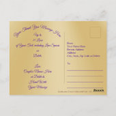 Anniversary OR'結婚s Photo Thank You PostCard ポストカード (裏面)