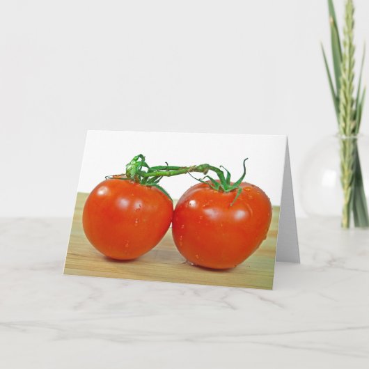 anniversary-pair of ripe tomatoes for couple カード (正面)