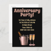 Anniversary party invitations インビテーションポストカード (正面/裏面)